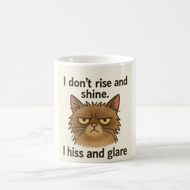 Caneca de Café do Gato Mal-Humorado (Centro)