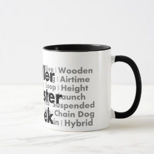 Caneca de café do geek da montanha russa