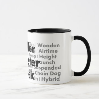 Caneca de café do geek da montanha russa