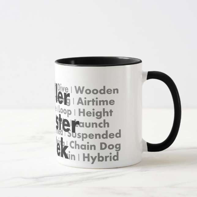 Caneca de café do geek da montanha russa (Direita)