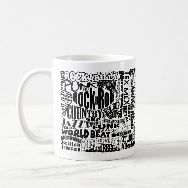 Caneca de café do gênero da música (Esquerda)
