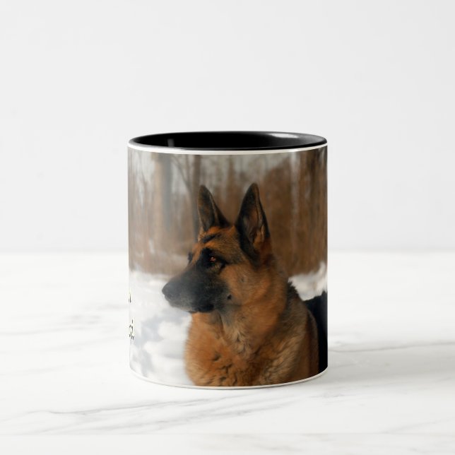 Caneca de café do german shepherd (Centro)
