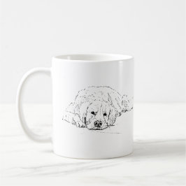 Caneca de Café do Golden Retriever Adormecido, Amo