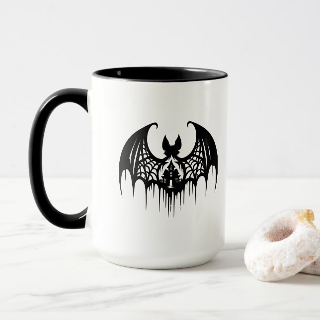Caneca de Café do Halloween (Com Donut)