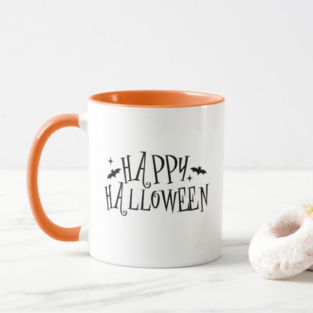 Caneca de Café do Halloween (Com Donut)