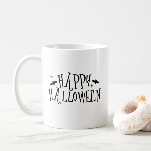 Caneca de Café do Halloween (Com Donut)
