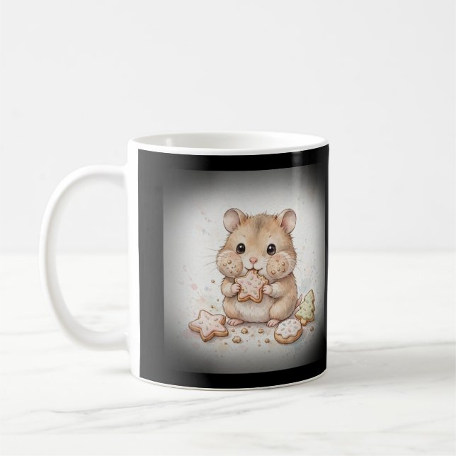 Caneca de Café do Hamster de Biscoito de Natal (Esquerda)