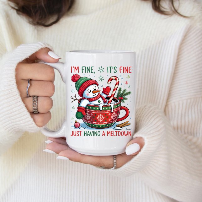 Caneca de Café do Homem de Neve do Natal Divertida (Personalize this cute Funny Christmas Snowman Mug. )