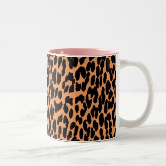 Caneca de café do impressão do leopardo (Direita)