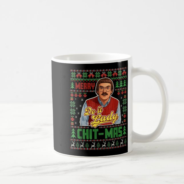 Caneca De Café Do It Funny Chit-mas Christmas  (Direita)