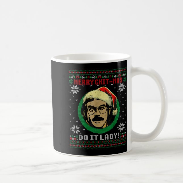 Caneca De Café Do It Funny Chit-mas Christmas Santa Hat Ugly Xmas (Direita)