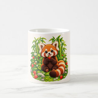Caneca de Café do Jardim de Morango do Panda Verme