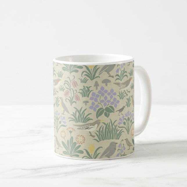 Caneca de café do jardim de Voysey (Frente Esquerda)