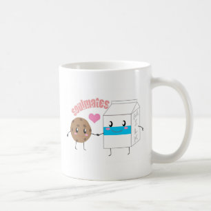 Caneca de café do leite e do biscoito