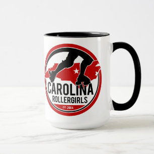 Caneca de café do logotipo de Carolina Rollergirl