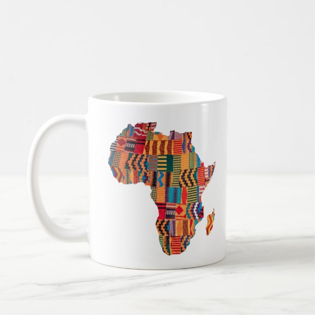 Caneca de Café do Mapa da África (Esquerda)