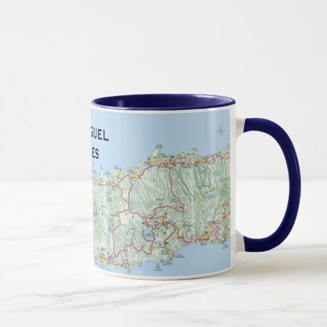 Caneca de café do mapa de Miguel* do Sao (Direita)