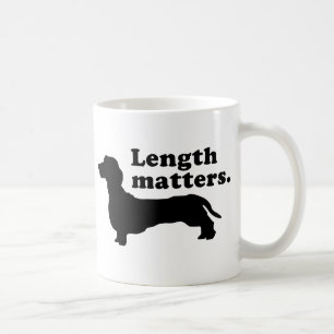 Caneca De Café Do "matérias comprimento." (Dachshund)