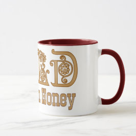CANECA de café do MEL SELVAGEM da MONTANHA grande