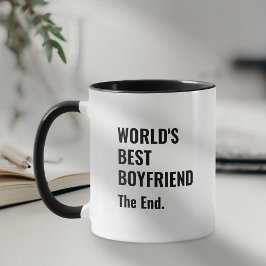 Caneca de café do melhor namorado do mundo engraça