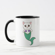 Caneca de café do Meow do gatinho de Purrmaid da