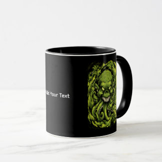 Caneca de Café do Monstro Tentáculo Verde Sinistro
