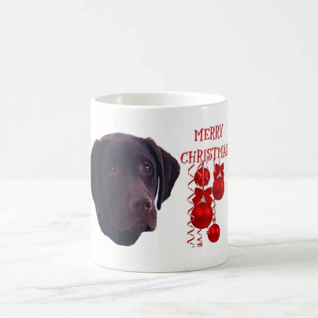 Caneca de café do Natal de labrador retriever do (Centro)