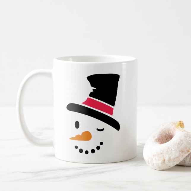 Caneca de café do Natal do boneco de neve (Com Donut)