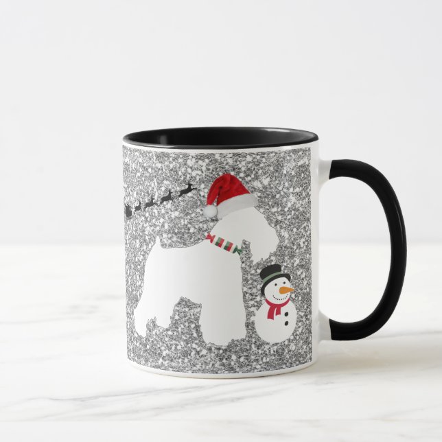 Caneca de café do Natal do Schnauzer (Direita)
