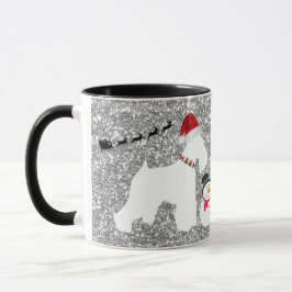 Caneca de café do Natal do Schnauzer