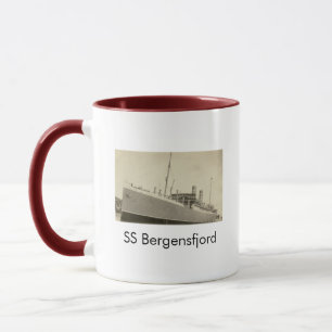 Caneca de café do navio norueguês SS Bergensfjord