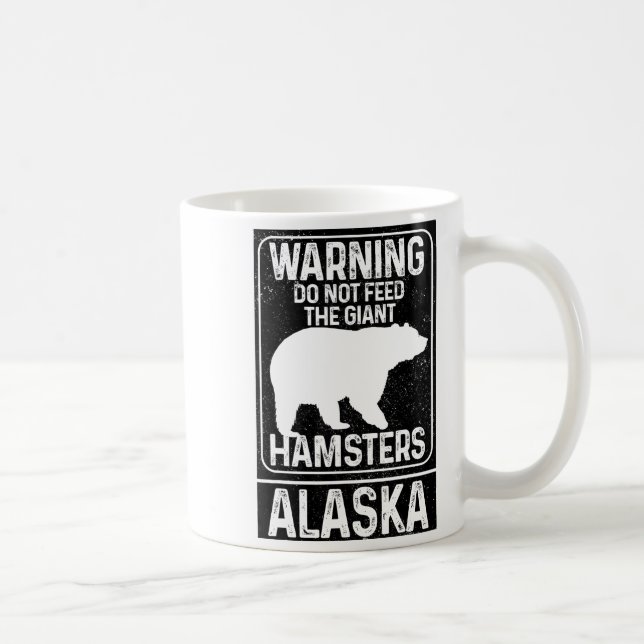 Caneca De Café Do Not Feed The Giant Hamsters Grizzly Bear Funny  (Direita)
