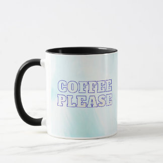 caneca de café do oceano azul