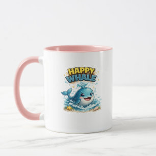 Caneca de Café do Oceano Feliz Baleia Fofa