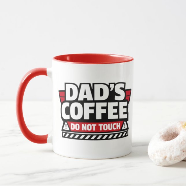 Caneca de Café do Papai Não Tocar  (Com Donut)