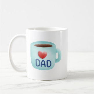 Caneca de café do Papai PNG aquarela | Caneca do D