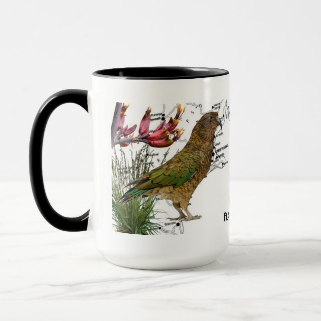 Caneca de Café do Pássaro Nativo da Nova Zelândia (Esquerda)