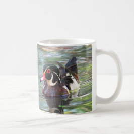 Caneca de café do pato de madeira