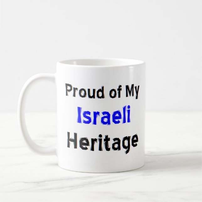 caneca de café do patrimônio israelita (Esquerda)