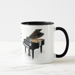 Caneca de café do piano
