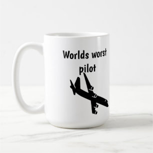 Caneca de café do pior piloto do mundo