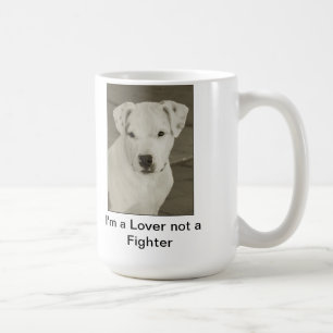 Caneca de café do pitbull "eu sou um amante não