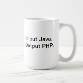 Caneca de café do programador do PHP