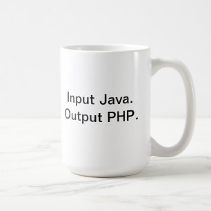 Caneca de café do programador do PHP