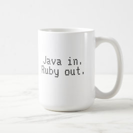 Caneca de café do programador do rubi