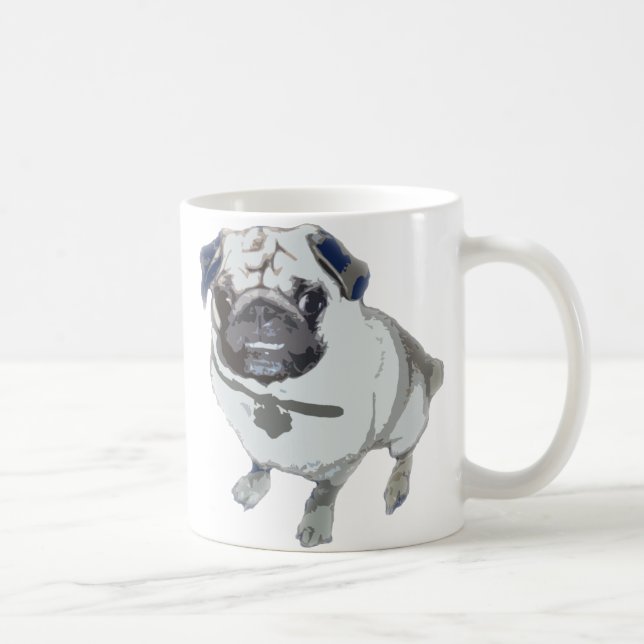 Caneca de café do Pug (Direita)