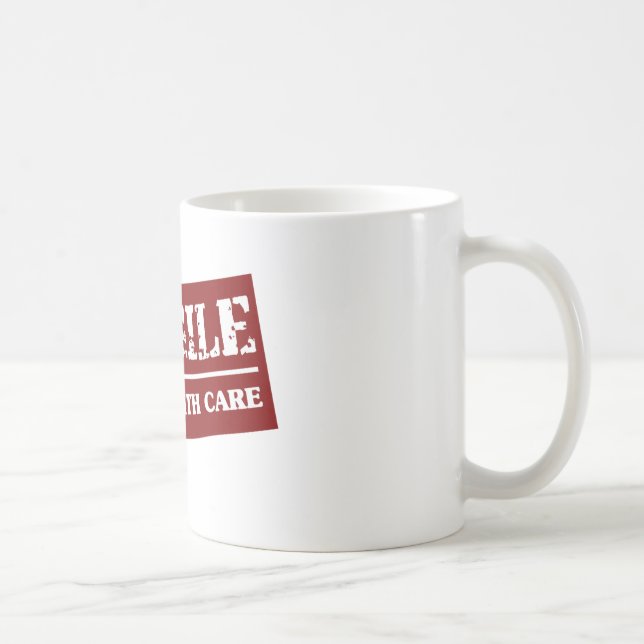 Caneca De Café Do punho artigo frágil com cuidado (Direita)