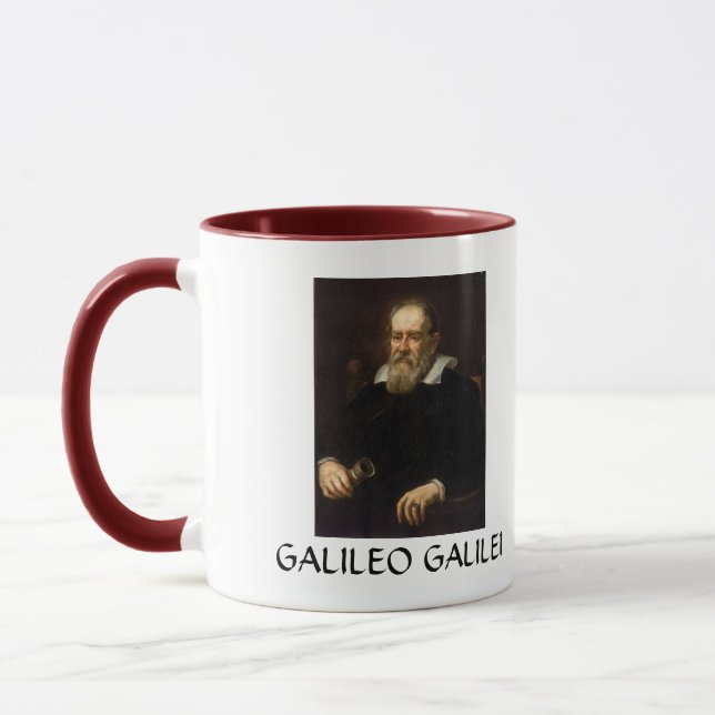 Caneca de café do retrato de Galileo Galilei (Esquerda)