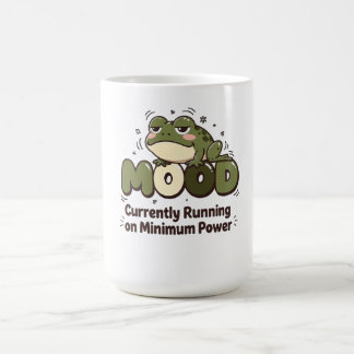 Caneca de café do sapo atualmente funcionando com