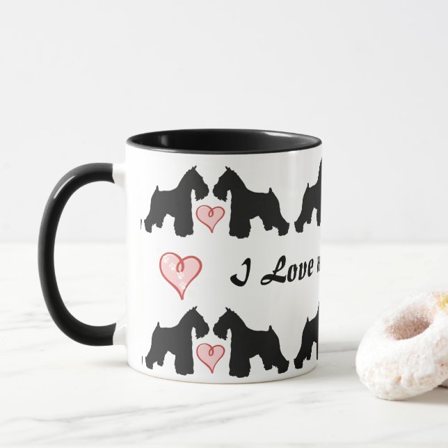 Caneca de café do Schnauzer (Com Donut)